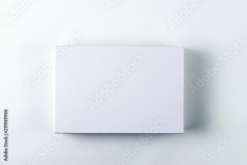 Top-down view of White rectangular Gift Box
