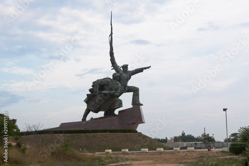 Monument to a soldier and sailor on Cape Khrustalny in the hero city of Sevastopol, Crimea