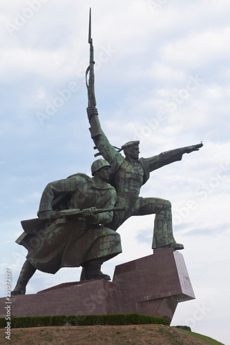 Monument to a soldier and sailor in the city of Sevastopol, Crimea