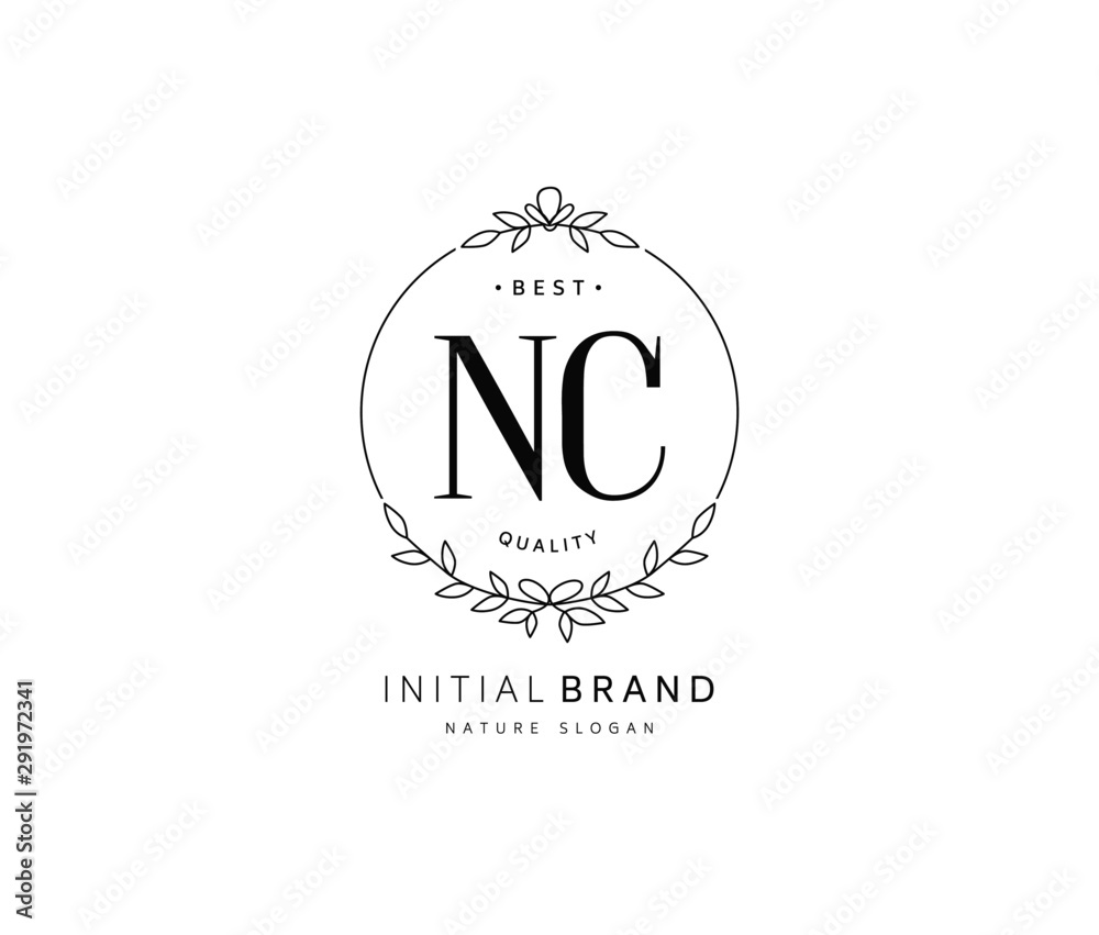 N C NC Beauty vector initial logo, handwriting logo of initial signature, wedding, fashion, jewerly, boutique, floral and botanical with creative template for any company or business. N C NC Beauty vector initial logo, handwriting logo of initial signature, wedding, fashion, jewerly, boutique, floral and botanical with creative template for any company or business.