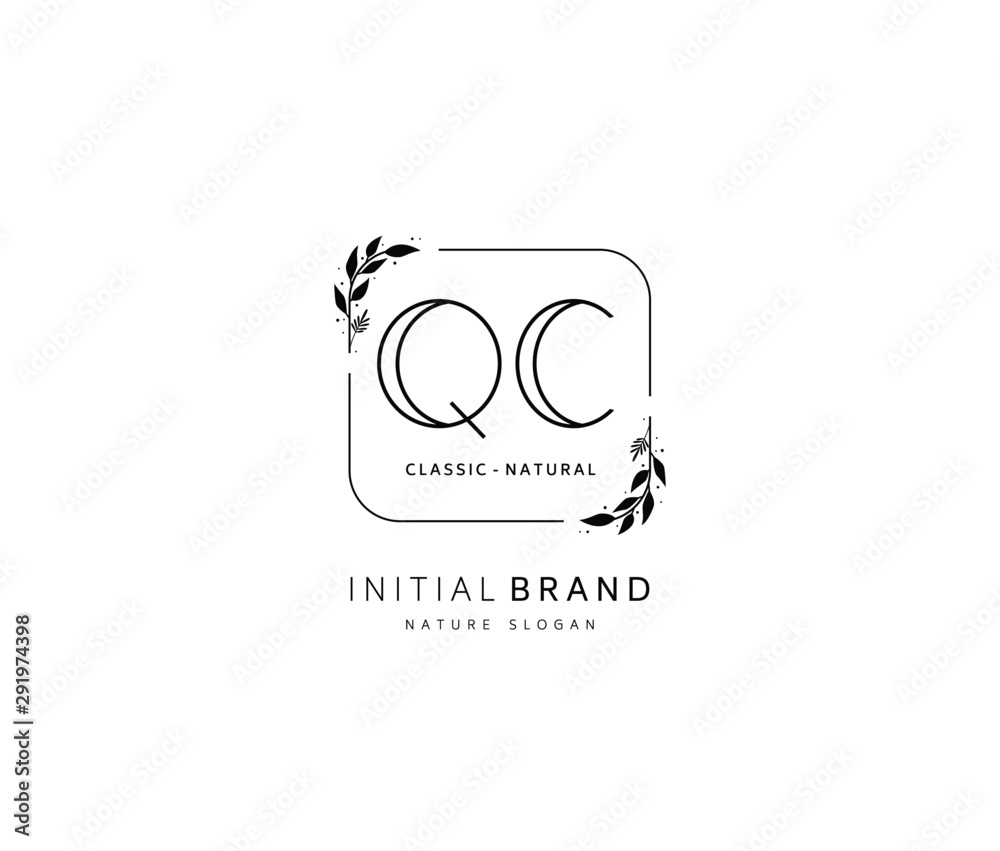 Q C QC Beauty vector initial logo, handwriting logo of initial signature, wedding, fashion, jewerly, boutique, floral and botanical with creative template for any company or business. Q C QC Beauty vector initial logo, handwriting logo of initial signature, wedding, fashion, jewerly, boutique, floral and botanical with creative template for any company or business.