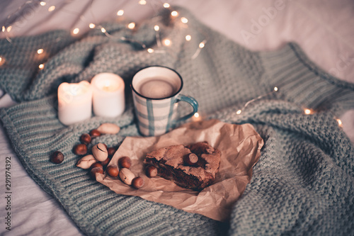 Winter concept. Cup of hot ...