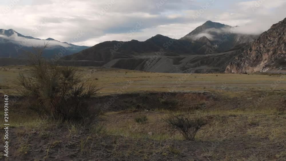 Video 4K camera aerial view takes the beauty of the Altai Territory, mountains, lakes, trees, clouds Video 4K camera aerial view takes the beauty of the Altai Territory, mountains, lakes, trees, clouds