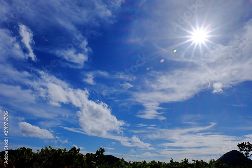 Beautiful sky and beautiful clouds.	