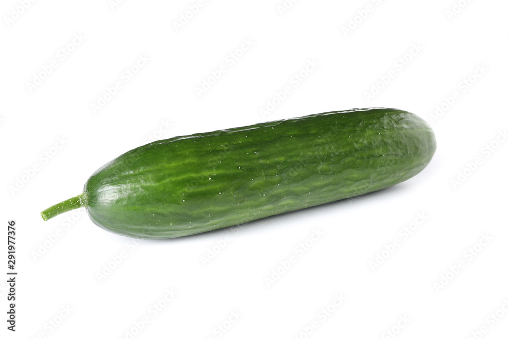 Ripe green cucumber isolated on white background Ripe green cucumber isolated on white background