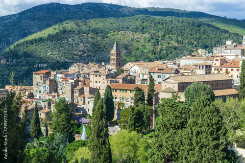 Panoramic view of Tivoli a town and comune in Lazio, central Italy, about 30 kilometres (19 miles) east-north-east of Rome photo