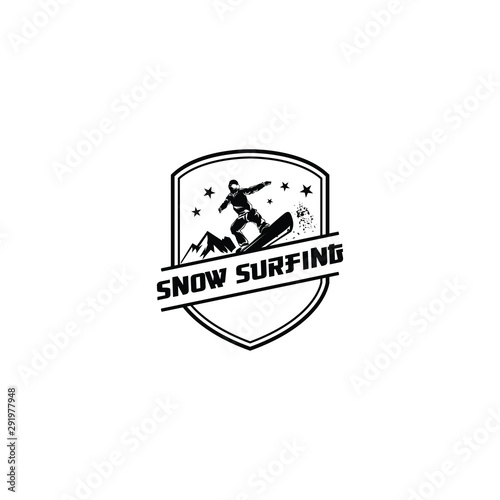 Snow surfing logo