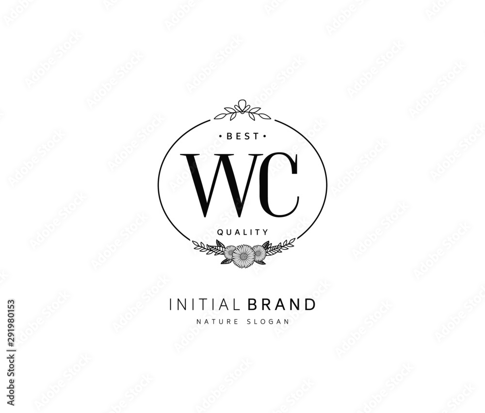 W C WC Beauty vector initial logo, handwriting logo of initial signature, wedding, fashion, jewerly, boutique, floral and botanical with creative template for any company or business. W C WC Beauty vector initial logo, handwriting logo of initial signature, wedding, fashion, jewerly, boutique, floral and botanical with creative template for any company or business.