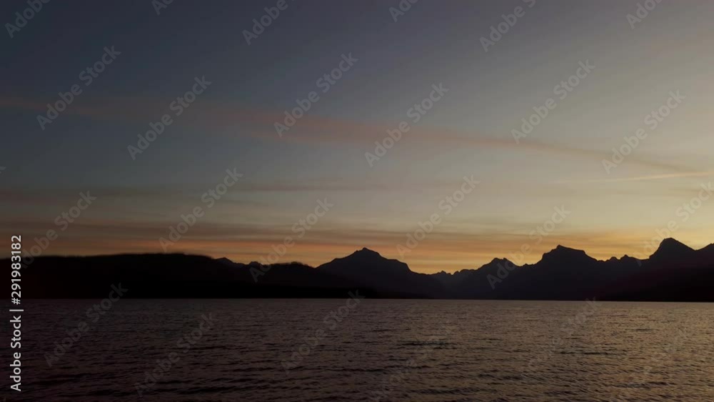 Beautiful sunrise of the Lake Mcdonald Beautiful sunrise of the Lake Mcdonald
