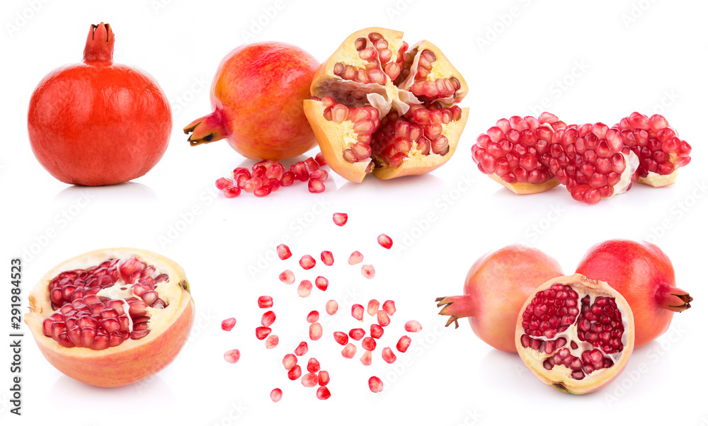 pomegranate isolated on white background pomegranate isolated on white background