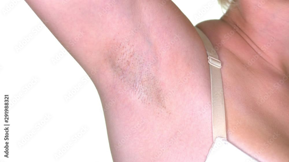 Close up: Sex model woman showing her shaved armpits. Slow Motion Shot. Stock Video | Adobe Stock