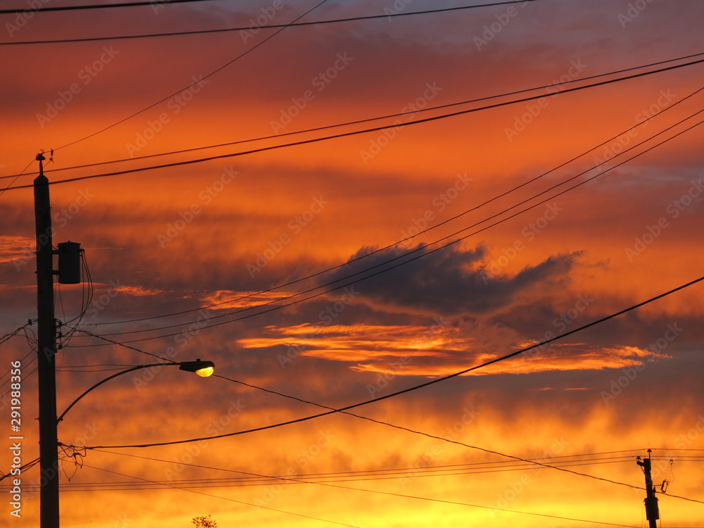 Electric sunset over Vancouver Island