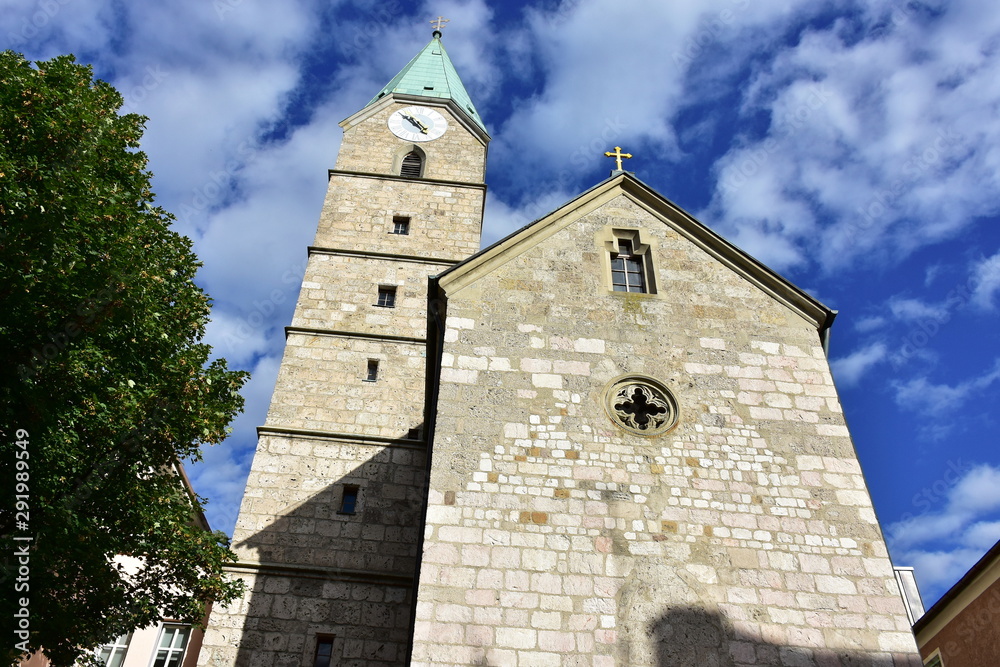 Fototapeta premium Saint Aigidi church in Bad Reichenhall in Germany