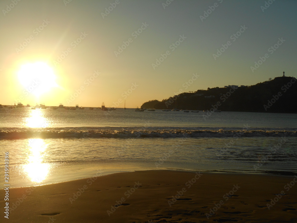 sunset on beach