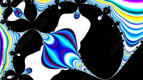 Abstract Video Computer generated Fractal design. Fractals are infinitely complex patterns that are self-similar across different scales. 