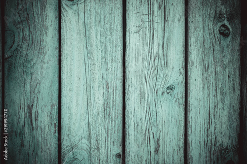 Old light blue wooden vignette background for text or design. Copy space for text.