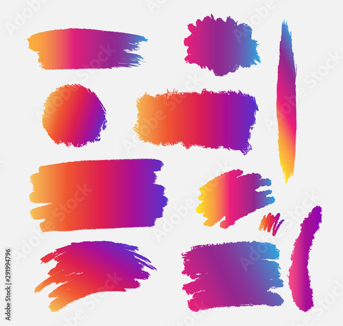 instagram sticker colorful gradient vector set