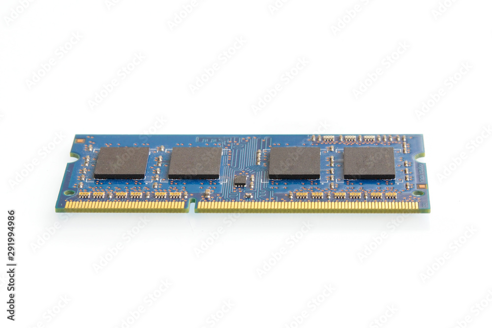 Isolated RAM module on white background Isolated RAM module on white background