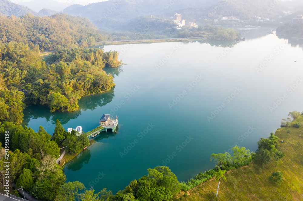 house over water in famous Sun Moon Lake