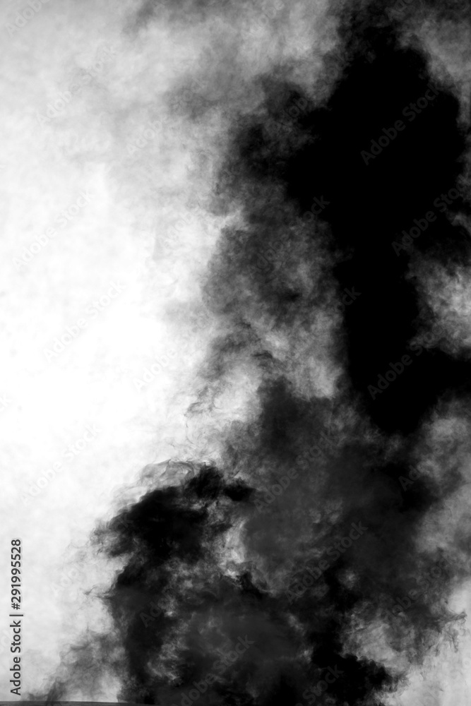 black cloud of smoke after the explosion of the fire black cloud of smoke after the explosion of the fire