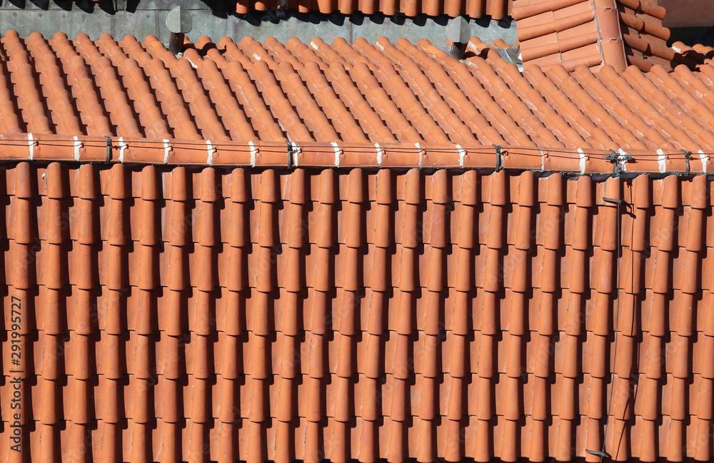 tiles on the rooftops of an european house tiles on the rooftops of an european house