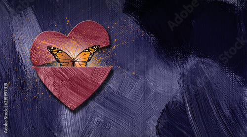 Graphic abstract butterfly ...