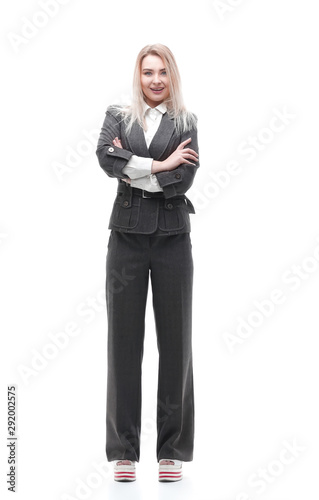full-length portrait of young business woman