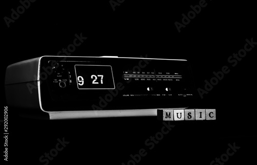 radio despertador de los años 70 vintage