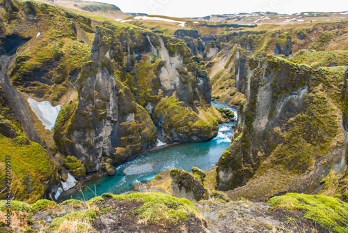 Fjaorargljufur Canyon, the magical heaven on earth must visit in the southern of Iceland. photo