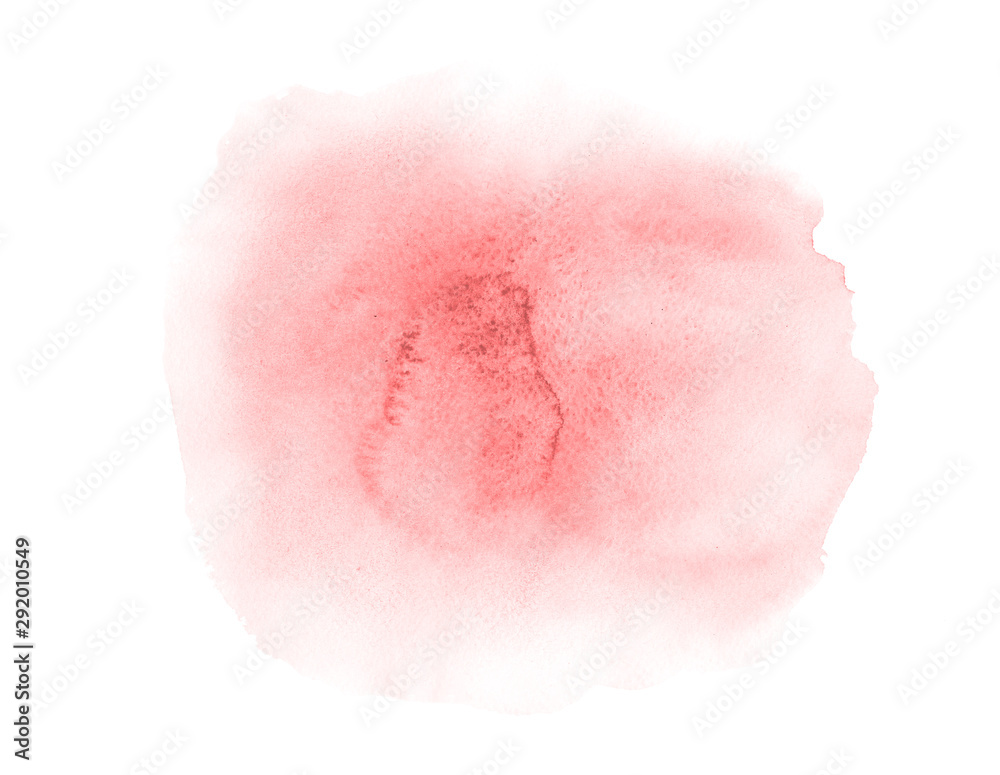 Pink teal watercolor splotch