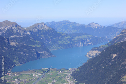 lake lucerne seen from the top of a mountain © Luciernaga