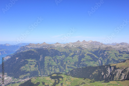 Swiss alps panorama on a sunny day © Luciernaga