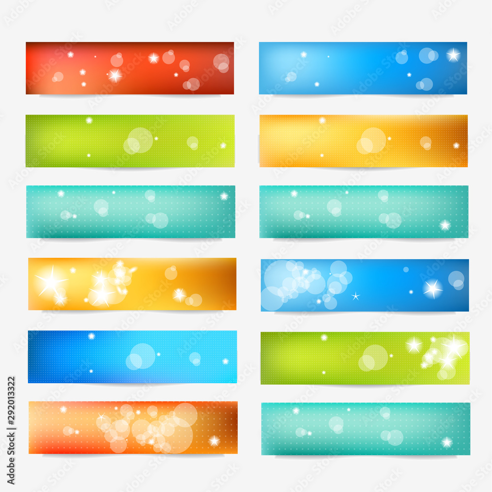 Set of Color Banner. Web Design Elements