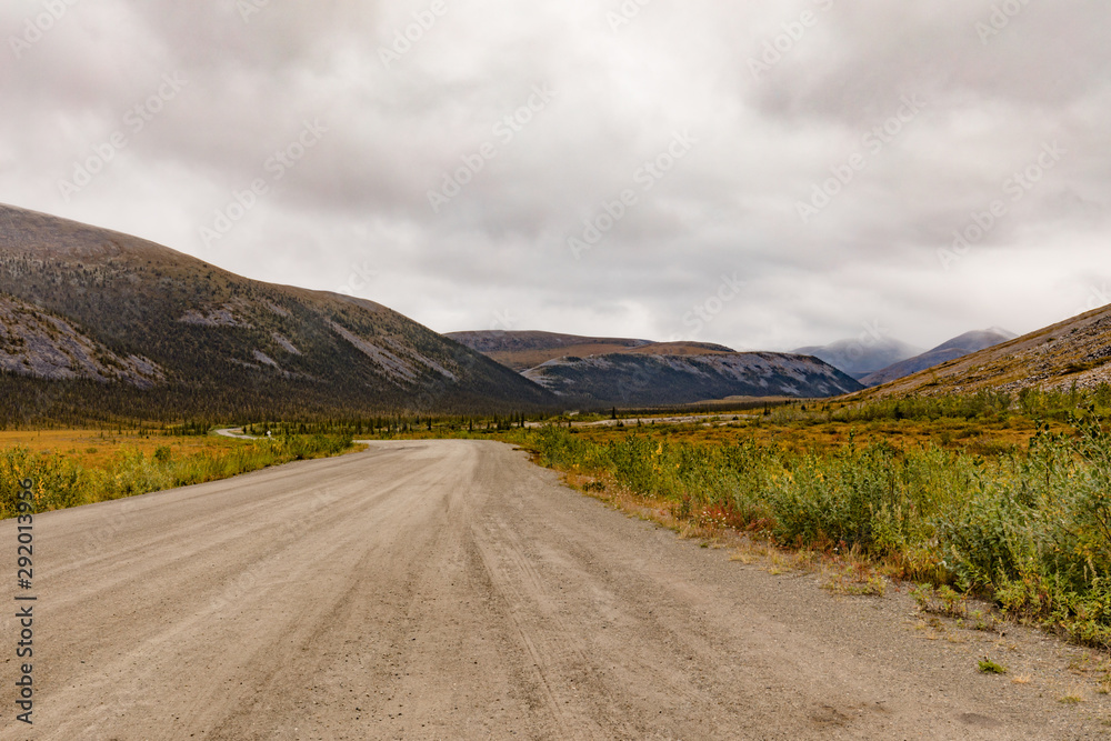 Dempster Highway crossing through Ogilvie Mountains