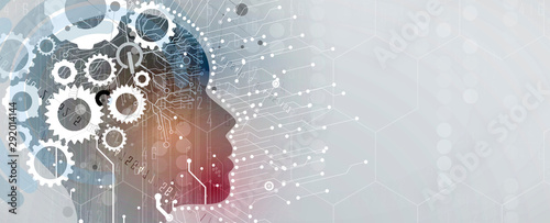 Conceptual technology illustration of artificial intelligence