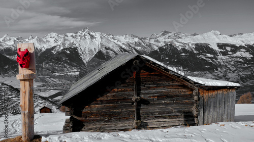 Magnifique paysage des Alpes françaises en hiver