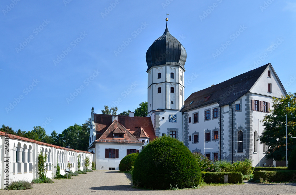Vöhlinschloss mit Kirche, Illertissen