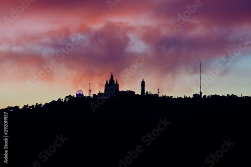Obraz na płótnie Tibidabo Barcelona w salonie