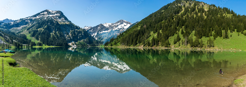 Stunning panorama of the Visalpsee in Austria