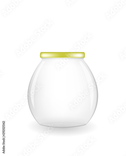 Empty glass jar. vector illustration