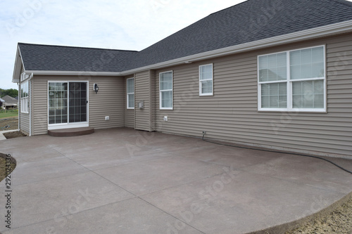 Fotografía New Home House Construction Concrete Cement Foundation Patio Builders Smooth