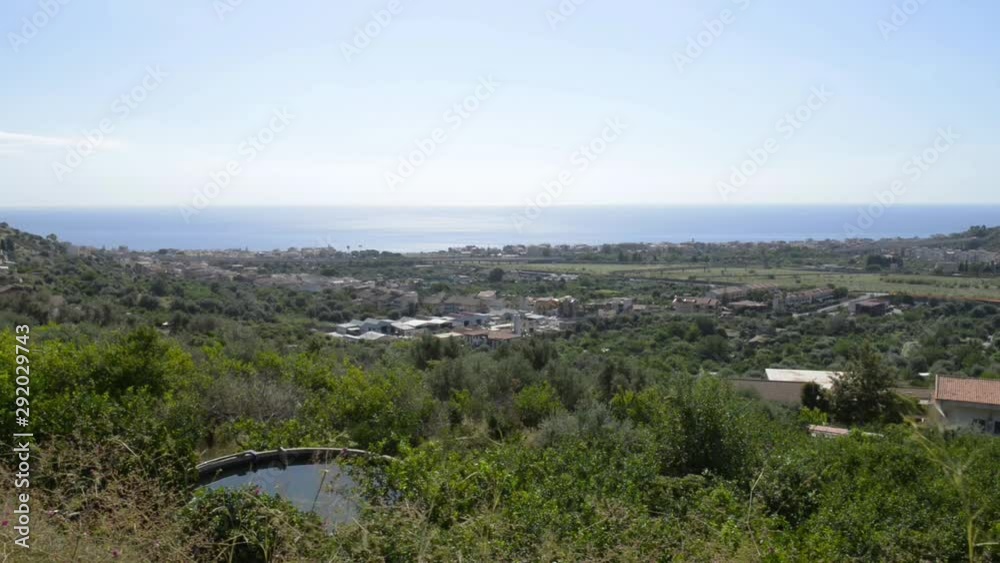 view of the coast of Sicily near Messina ionian sea view of the coast of Sicily near Messina ionian sea