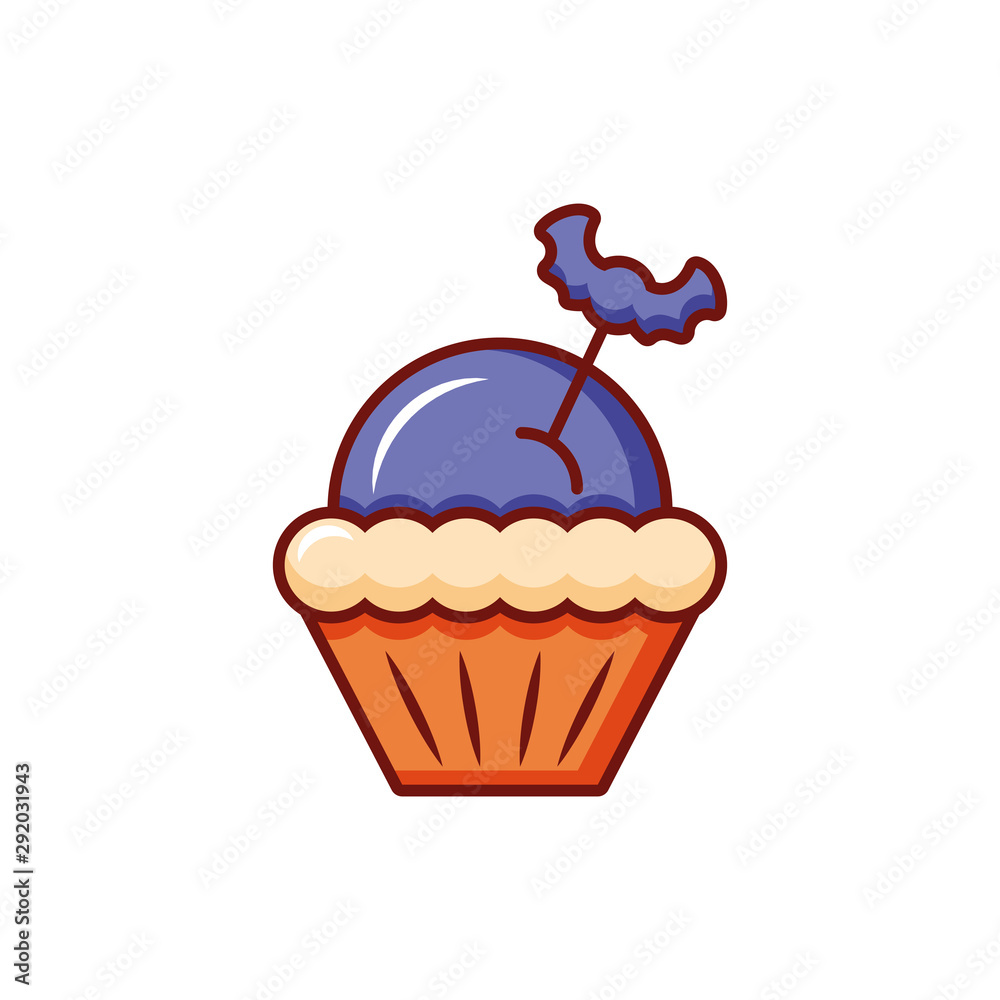 delicious cupcake with halloween decoration delicious cupcake with halloween decoration