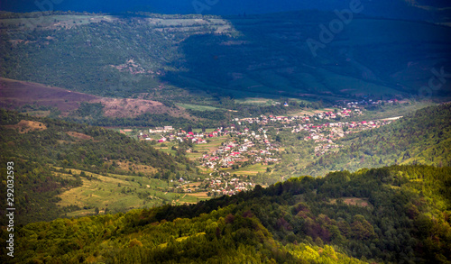 aerial view of the Carpathian village