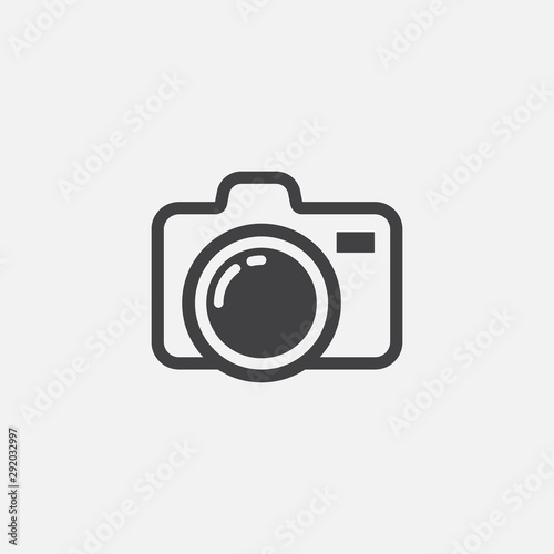 camera icon vector linear. camera logo illustration