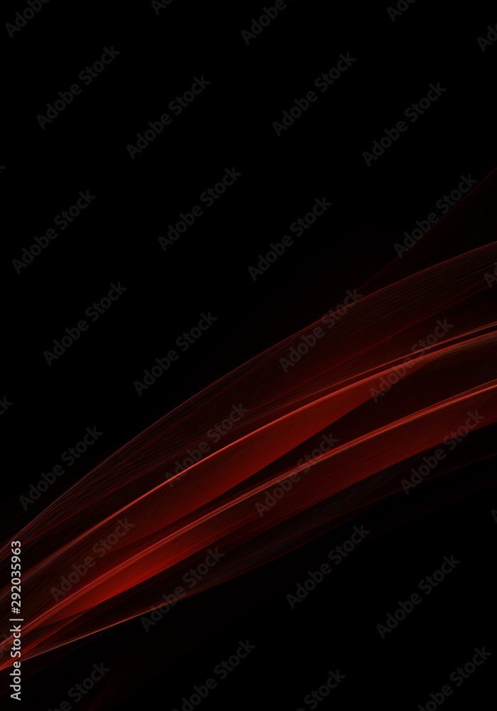 Fototapeta premium Abstract background waves. Black and red abstract background