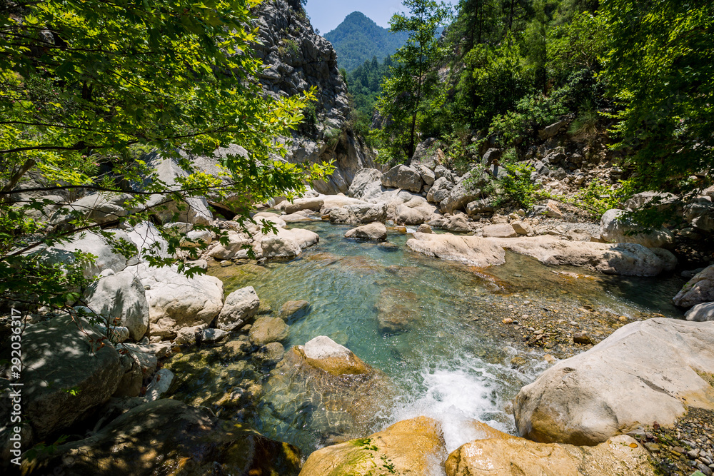 Saklikent Canyon is the deepest canyon in southern Turkey, Goynuk canyon Saklikent, located in District of Kemer, Antalya Province