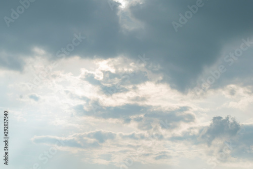 View of cloudy sky on a warm September day