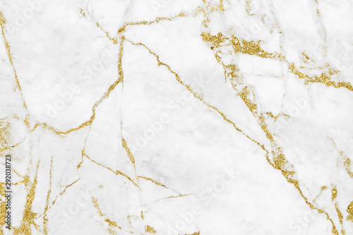White gold marble texture pattern background with high resolution design for cover book or brochure, poster, wallpaper background or realistic business © Tondone