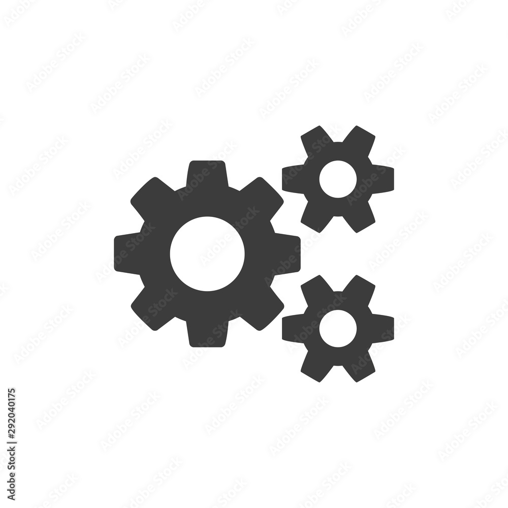 Settings icon. Simple flat style outline maintenance icon. Gear icon symbol